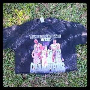 Bleached and cropped T-shirt. Men’s size Large